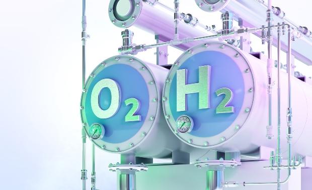 Wasserstoff- und Sauerstoff-Tank, Symbolbild