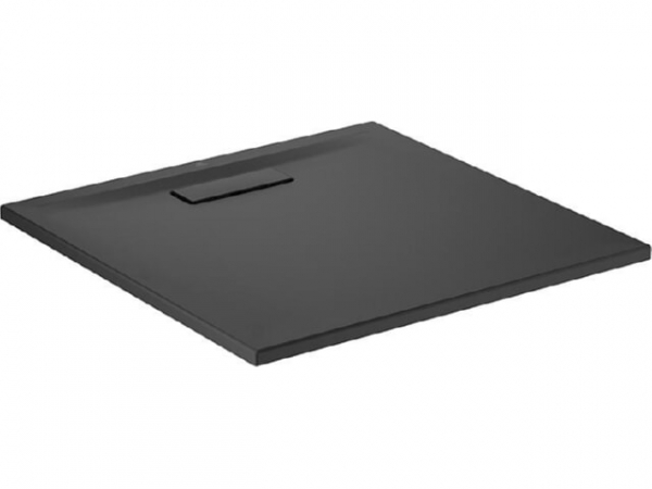 Duschwanne Ultra Flat Quadrat, schwarz, 800x800x25mm, Schwarz