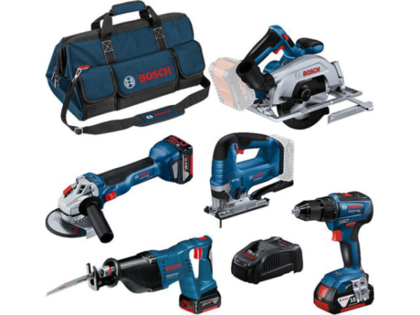 Akku-Set BOSCH 5-teilig, 18 V mit 3x 4,0 Ah Akkus und Ladegerät