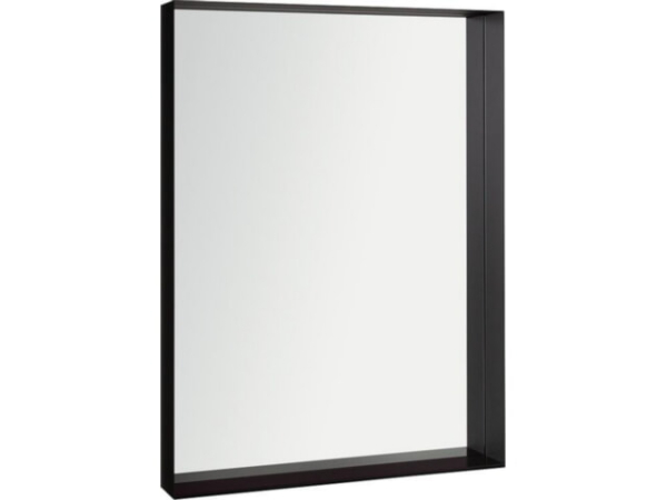 Spiegel Viskan mit schwarzem Rahmen und Glasablage, 600x800mm
