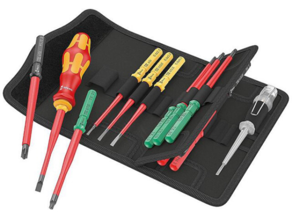 VDE-Wechselklingen-Set WERA Kraftform Kompakt VDE 16 extra slim 1 Tool Finder mit Bithalter, 16-teilig