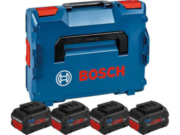 Akku-Set BOSCH 18V mit 4x 5,5 Ah ProCORE Akkus und Transportkoffer