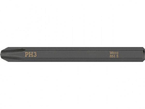 Schlagschraubendreher-Bit WERA Phillips PH3x70mm, 1/4' Sechskantantrieb