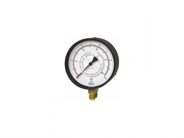 Diff.-Druck-Manometer, d:100mm, 0-10 bar (100 m WS), mit Parallelzapfen