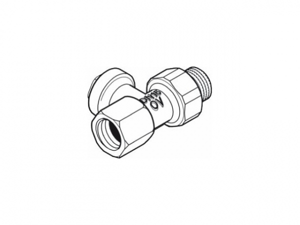 Buderus Rücklaufverschraubung 1/2" DG absperrbar Ms vernickelt mit O-Ring 7747201109