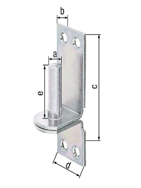 Kloben auf Platte, DI,d=13mm, 100x35mm, galvanisch verzinkt