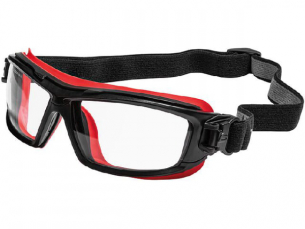 Schutzbrille ULTIM8 mit Kopfband Schwarz/Rot, ULTIPSI