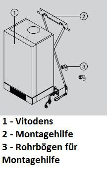 VIESSMANN ZK02542 (7357609) Montagehilfe Aufputz-Montage für Gas-Umlaufwasserheizer (Vitodens 200-W)