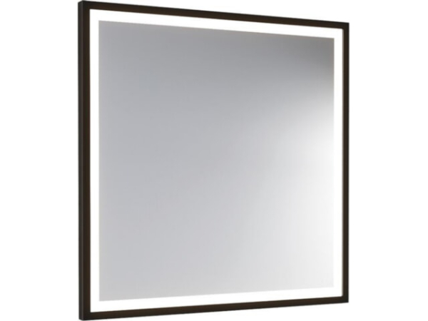 LED-Spiegel Ranelva m. Touch-Schalter, m. schwarzem Rahmen, Frontbeleuchtung, 600x800mm