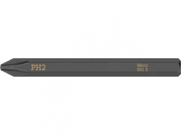 Schlagschraubendreher-Bit WERA Phillips PH2x70mm, 1/4' Sechskantantrieb