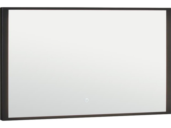 LED-Spiegel Oselva m. Touch-Schalter, m. schwarzem Rahmen, 1000x800mm