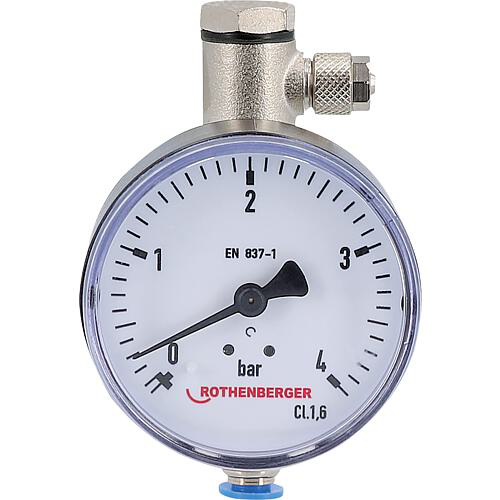 ROTHENBERGER Ersatzmanometer 0-4 bar für Gasabdrückpumpe GW 150/4 R 1/4'' ohne Schutzkappe