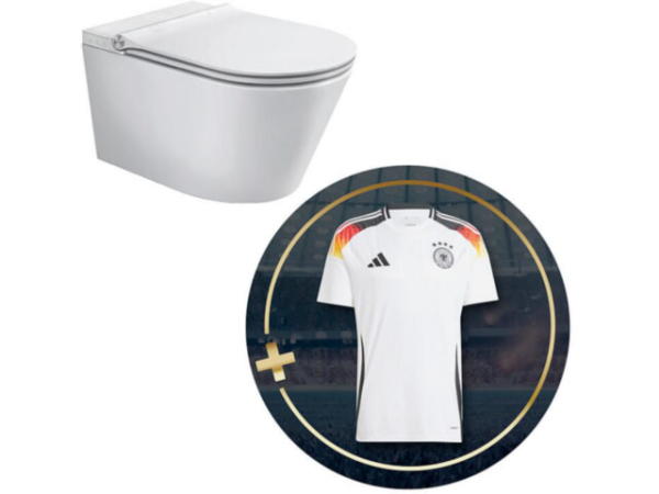 Dusch-WC Evenes Loumea + 1 x Zugabe Original DFB - Heimtrikot 2024 adidas, Größe XL