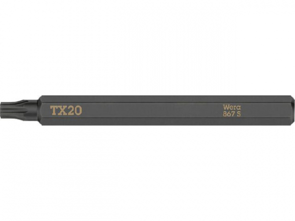 Schlagschraubendreher-Bit WERA TORX T20x70mm, 1/4' Sechskantantrieb