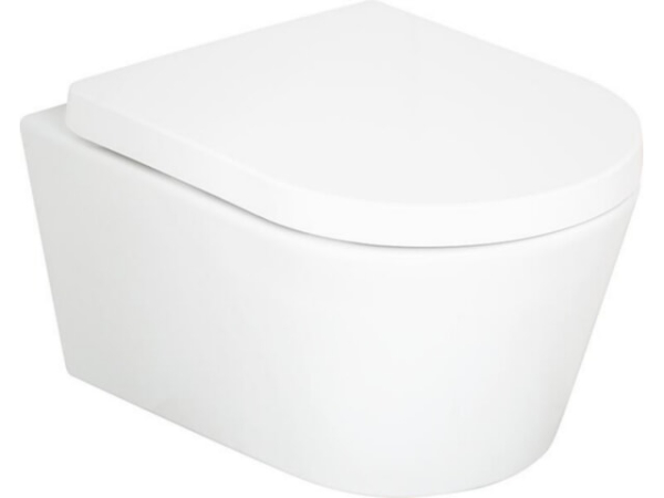 Wand-Tiefspül-WC Kureika BxHxT: 360x320x540 mm Spülrandlos Keramik weiß