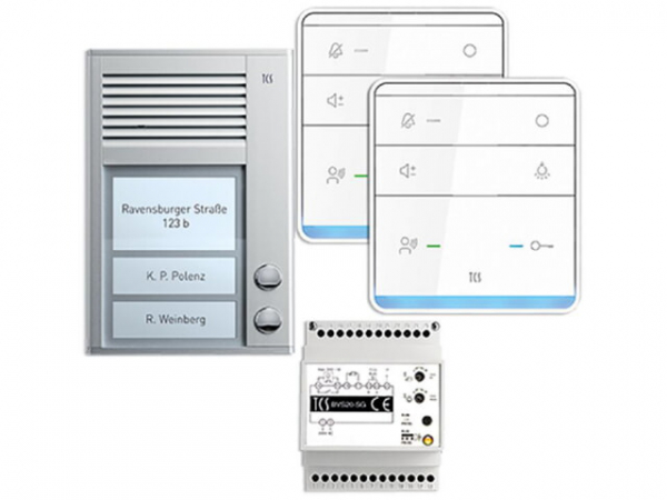 TCS Audio-Türsprechanlage Set, AUDIO:PACK, PAK02, ISW5010, für 2 Wohneinheiten