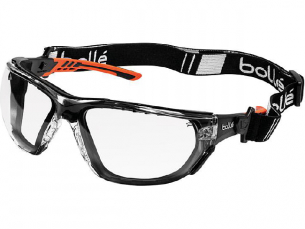 Schutzbrille NESS+ Rahmen orange / schwarz – Klares PC PSSNESF028