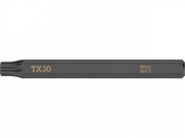 Schlagschraubendreher-Bit WERA TORX T30x70mm, 1/4' Sechskantantrieb