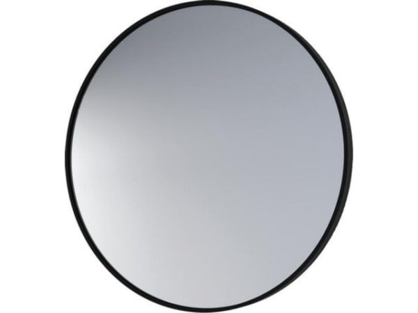 Spiegel Aelva mit schwarzem Rahmen, Ø 600mm