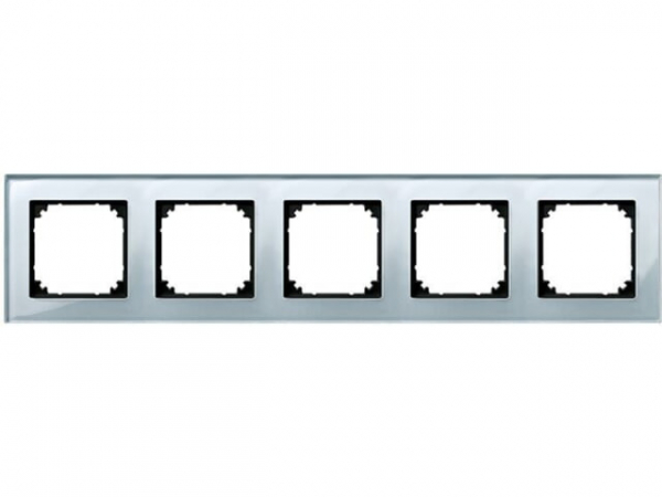 M-Plan, Echtglasrahmen Diamantsilber Merten, 5-Fach