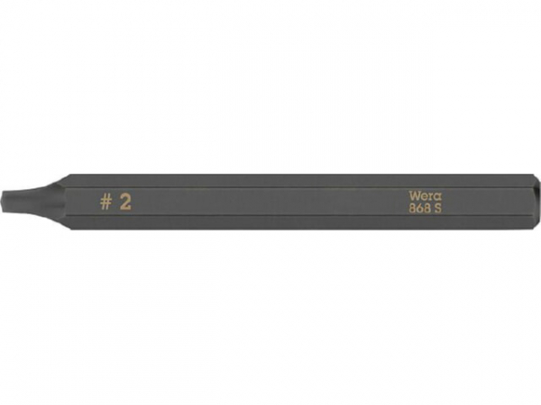 Schlagschraubendreher-Bit WERA Innenvierkant #2x70mm, 1/4' Sechskantantrieb