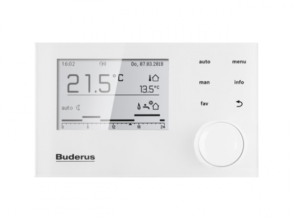 Buderus Logamatic RC310 weiß DE,AT,LU System-Bedieneinheit, mit Außenfühler T1 7738113410