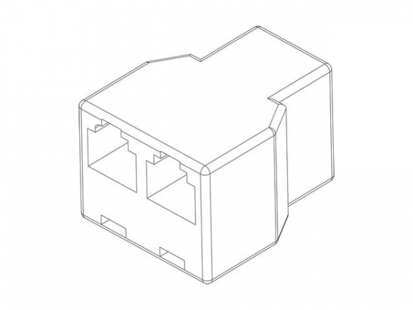 Adapter RJ12 6P6C 2F-1F