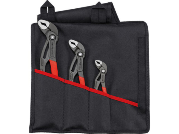 Wasserpumpenzangen-Satz KNIPEX Cobra®, 3-teilig, bestehend aus Länge (mm): 150 - 300 in Rolltasche