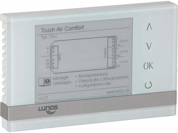 Lunos 039946 Komfortsteuerung Touch Air für e² und E goinkl. Einbaudose