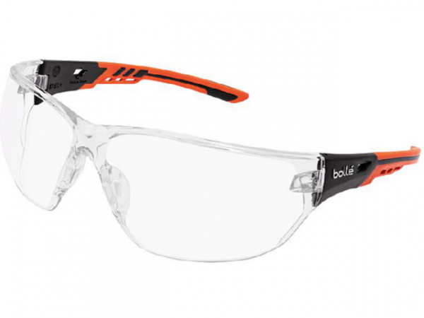 Schutzbrille NESS+ Rahmen orange / schwarz – Klares PC NESSPPSI