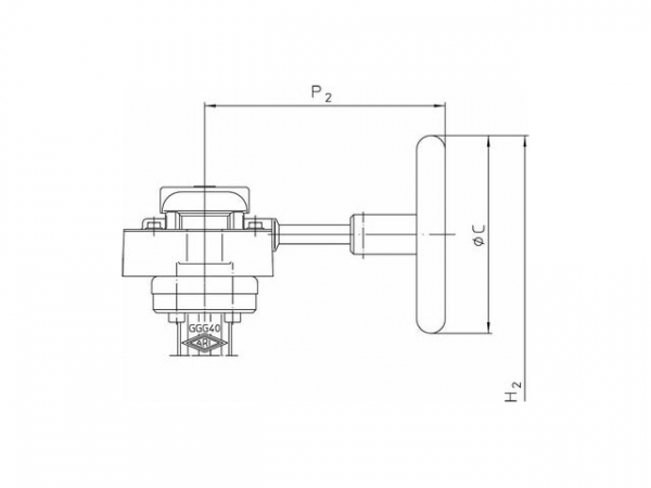 Absperrklappe ZESA DN300, PN6-16 GGG Schneckenradgetr.,Scheibe Edelstahl,EPDM