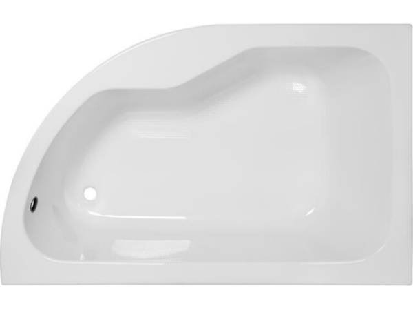 Eck-Badewanne Andelle Rundung rechts BxHxT: 1600x435x1000mm Inhalt: 243l, Acryl