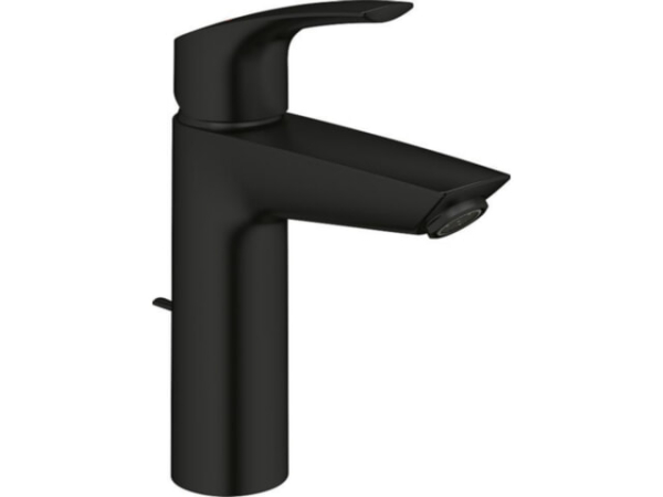 Waschtischmischer Grohe Eurosmart M-Size mit Ablaufgarnitur, Ausladung 121 mm, matte black