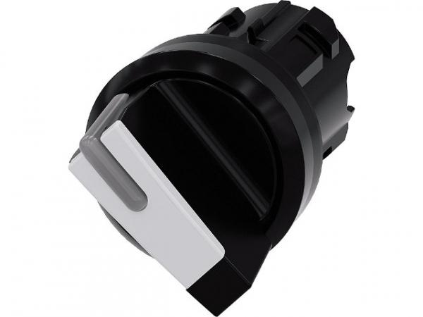 Knebelschalter beleuchtbar, 22mm rund, schwarz, weiß 3SU1002-2BF60-0AA0