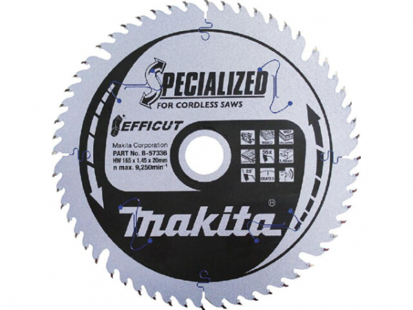 Kreissägeblatt Makita Ø 165x20x1,45 mm mit 56 Zähnen